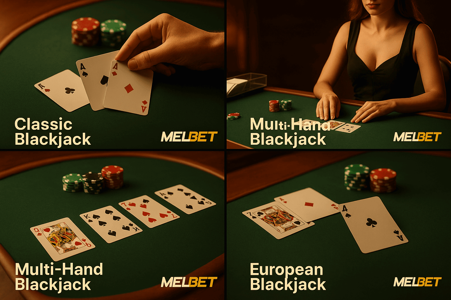 Blekjek 21ning qanday turlari mavjud?